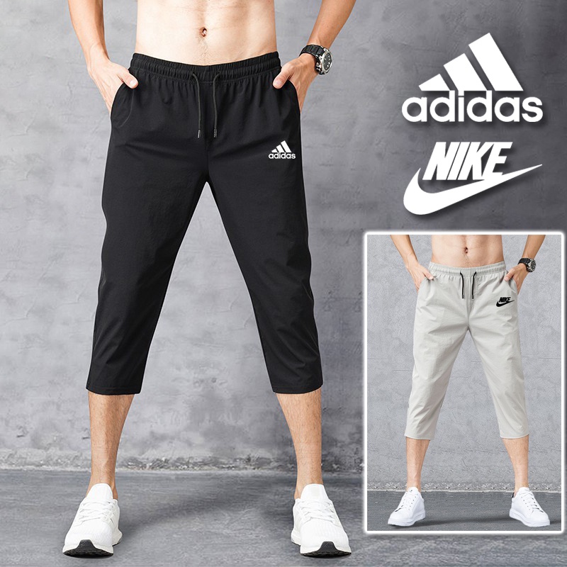 Men's Shorts Short Pants Men Ice Silk Quarter Pants 3 Pants Three Quarter Men Pants Quarter Jogger Quarter Pants Jogger Pants Three Quarter Pants