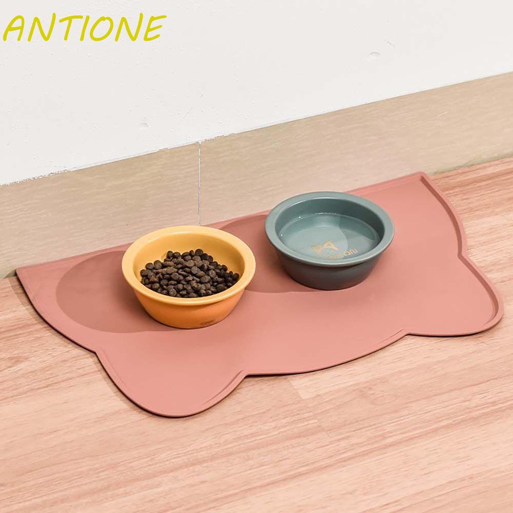 ANTIONE Pet Food Mat Non-Slip Silicone Pet Supplies Easy Washing Cushion For Cats Dogs Feeding Mats