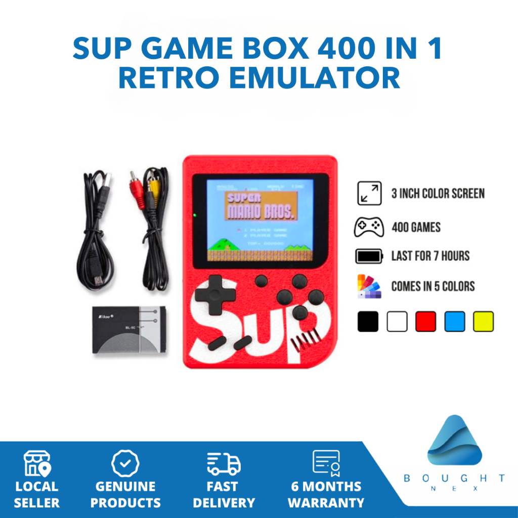 SUP Game Box - 400-in-1 Retro Handheld Console, Portable Emulator, Classic Gameboy, Birthday Gift